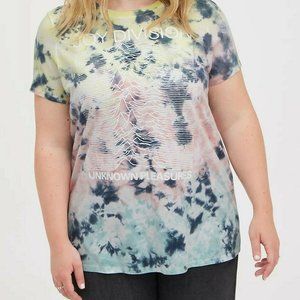 Torrid 5X (5) Joy Division Tie Dye 80's Unknown Pleasures T-Shirt